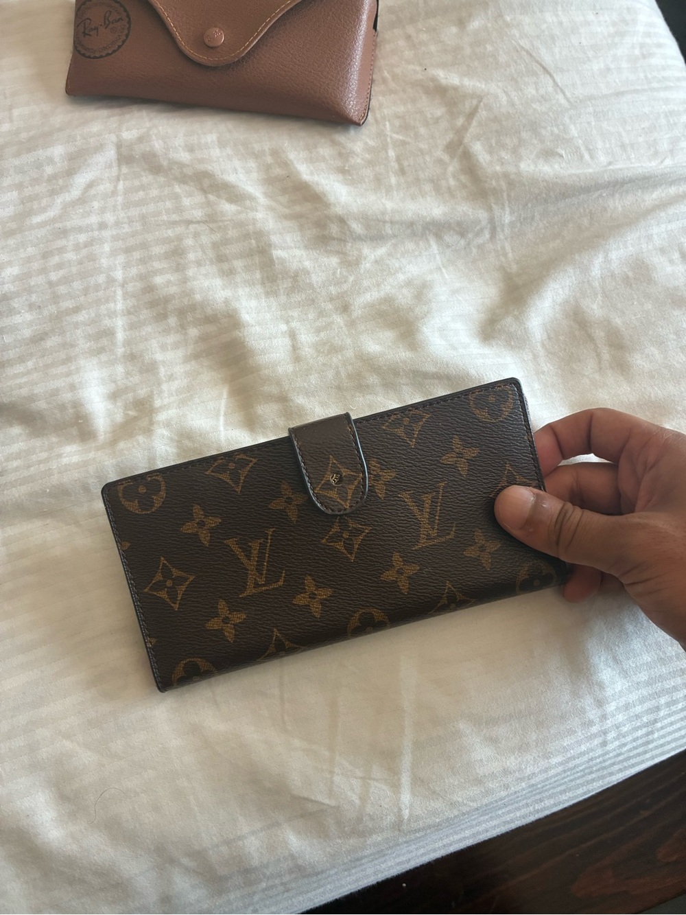 Louis Vuitton Monogram Canvas Brown & Tan Snap Key/Card Holder